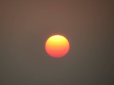 Golden sunset sky, the spring time of sunset