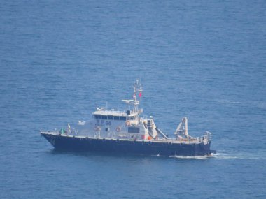 police boat patrolling at sai kung, hk 10 March 2013