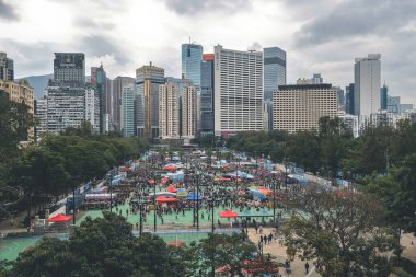 Traditional chinese lunar new year fair in Hong Kong 21 Jan 2023