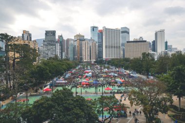 Traditional chinese lunar new year fair in Hong Kong 21 Jan 2023