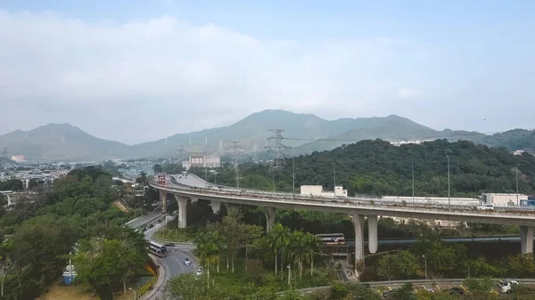 23 Jan 2023 the cityscape of Lam Kam Road, hk