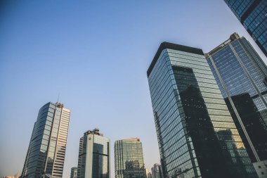8 Aug 2013 Mirrored office building exterior, Hong Kong