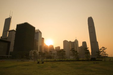 8 Aug 2013 landscape of commercial building in central city HK