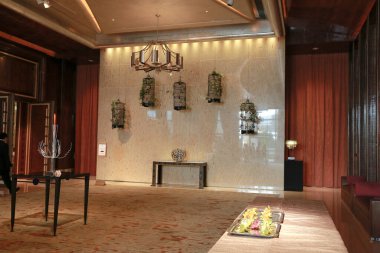 the interior view of Casino and Hotel , Macau 22 March 2013