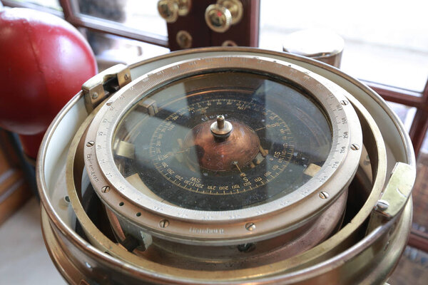 the Navigational Compass rose on board a sailing vessel