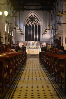 20 April 2013 Interior of St. John Cathedral, Central, Hong Kong