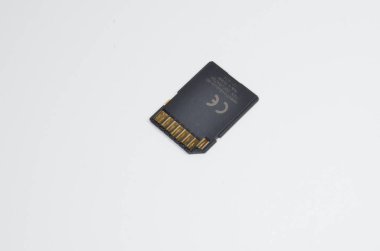 the Black SD card on white background