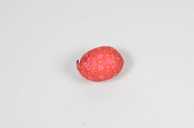 the Easter eggs on white background, light Easter holiday