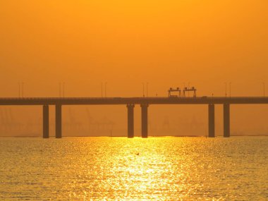 a Beautiful and stunning sunset at Lau Fau Shan,