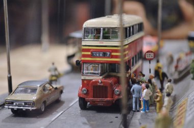 a scale model and figure , the city life