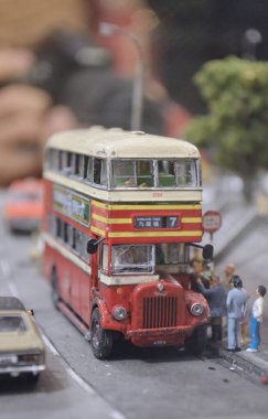 a scale model and figure , the city life