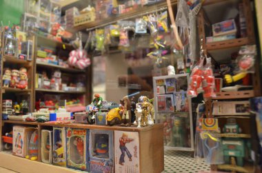 a scale model and figure , the city life