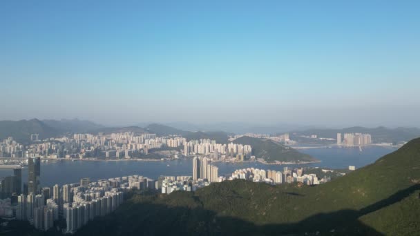 Αστικό Τοπίο Ανατολικά Του Νησιού Χονγκ Κονγκ Ιαν 2023 — Αρχείο Βίντεο