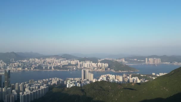 Αστικό Τοπίο Ανατολικά Του Νησιού Χονγκ Κονγκ Ιαν 2023 — Αρχείο Βίντεο