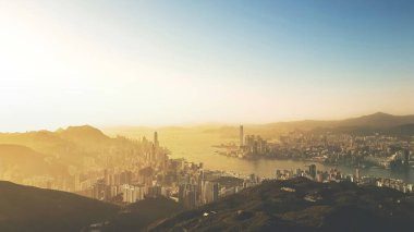 28 Jan 2023 The Hong Kong city, view from east