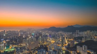 a cityscape of Kowloon and HK From Ping Shan 29 Jan 2023