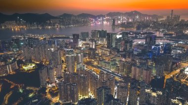 a cityscape of Kowloon and HK From Ping Shan 29 Jan 2023