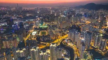 a cityscape of Kowloon and HK From Ping Shan 29 Jan 2022