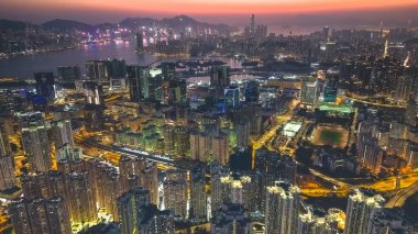 a cityscape of Kowloon and HK From Ping Shan 29 Jan 2022