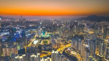 a cityscape of Kowloon and HK From Ping Shan 29 Jan 2023