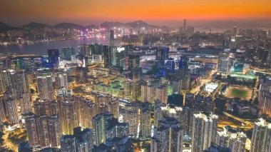 a cityscape of Kowloon and HK From Ping Shan 29 Jan 2022