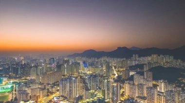 a cityscape of Kowloon and HK From Ping Shan 29 Jan 2023