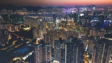 a cityscape of Kowloon and HK From Ping Shan 29 Jan 2022