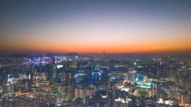 a cityscape of Kowloon and HK From Ping Shan 29 Jan 2022