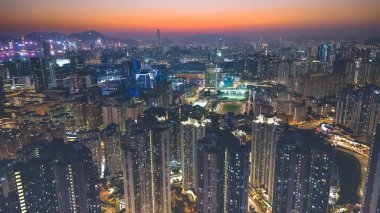 a cityscape of Kowloon and HK From Ping Shan 29 Jan 2022
