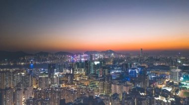 a cityscape of Kowloon and HK From Ping Shan 29 Jan 2022