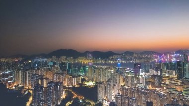 a cityscape of Kowloon and HK From Ping Shan 29 Jan 2022