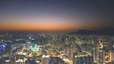 a cityscape of Kowloon and HK From Ping Shan 29 Jan 2022