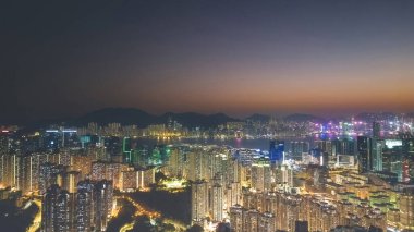 a cityscape of Kowloon and HK From Ping Shan 29 Jan 2022