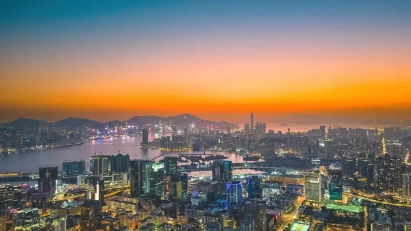 a cityscape of Kowloon and HK From Ping Shan 29 Jan 2023