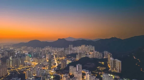 a cityscape of Kowloon and HK From Ping Shan 29 Jan 2023