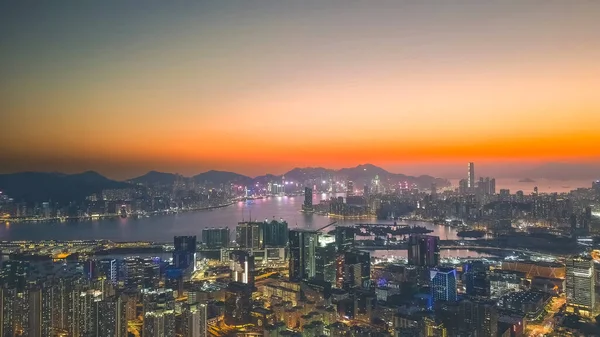 a cityscape of Kowloon and HK From Ping Shan 29 Jan 2022