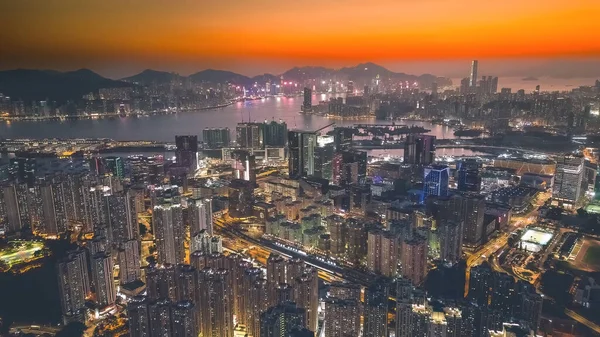 a cityscape of Kowloon and HK From Ping Shan 29 Jan 2023