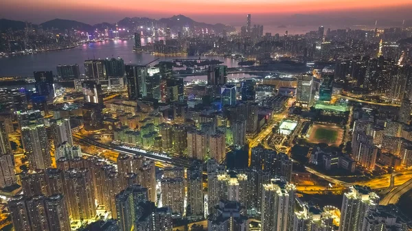 a cityscape of Kowloon and HK From Ping Shan 29 Jan 2022