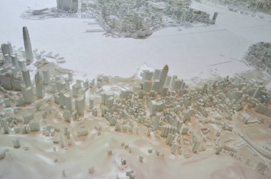 11 Mayıs 2013 ölçekli bir Model Binası, Hong Kong şehri.