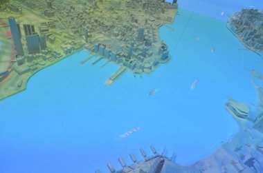 11 Mayıs 2013 ölçekli bir Model Binası, Hong Kong şehri.