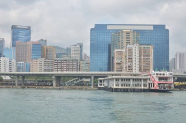 18 Mayıs 2013 Victoria Limanı Kwun Tong 'un doğusunda görülüyor.