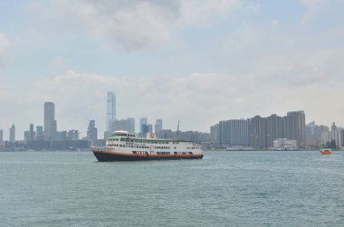 18 Mayıs 2013 Hong Kong Viktorya Limanı, şehir konsepti.