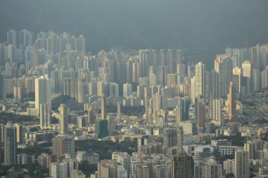 21 Temmuz 2013 Hong Kong City 'deki binalar ve caddeler