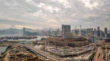 a construction of Kai Tak Sports Park 5 Feb 2023