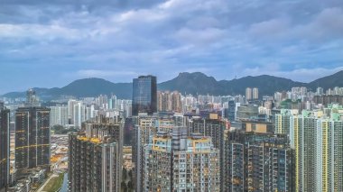a Kai Tak, Top view of Hong Kong city 5 Feb 2022