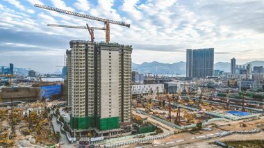 the Development area at Kai Tak, Hong Kong 5 Feb 2023