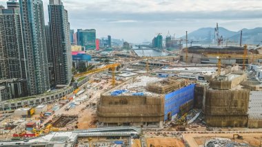 the Development area at Kai Tak, Hong Kong 5 Feb 2023