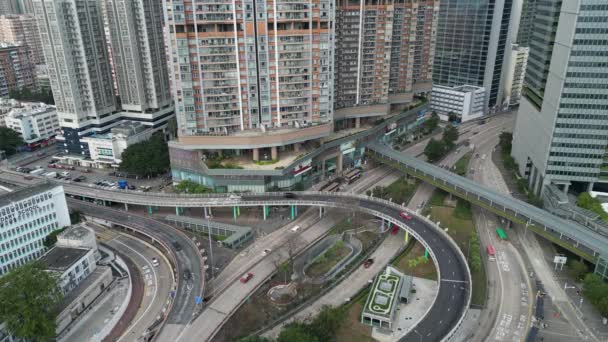 Дорога Принца Восток Гонконг Февраля 2023 Года — стоковое видео