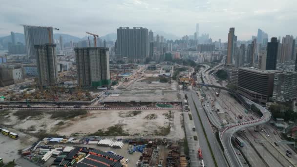 Περιοχή Ανάπτυξης Στο Kai Tak Χονγκ Κονγκ Φεβ 2023 — Αρχείο Βίντεο