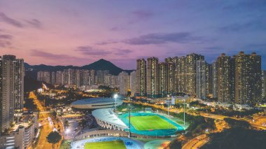 A cityscape of TKO and Hong Kong Velodrome, 7 Feb 2023